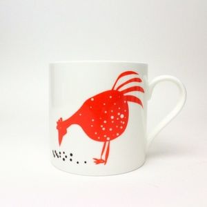 NEW McLaggan Smith Black Rabbit Chickens Coffee Mug - Lindsay Marsden Bone China